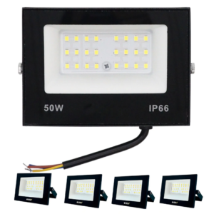 Kit 10 Refletor Holofote Led 50w Branco Frio 6500k