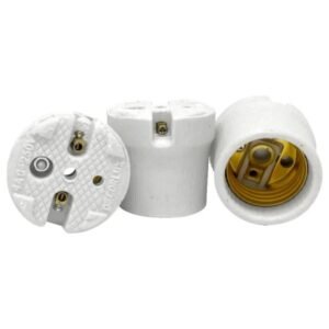 Kit 50 Soquete Porcelana Lampada E27 014-EBN | Foxlux